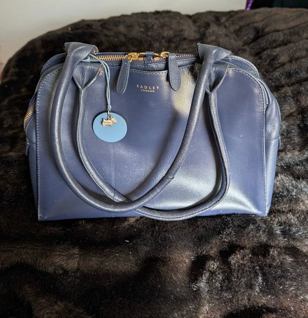 Radley London Millbank Leather Grab Multiway Tote Handbag - BLUE